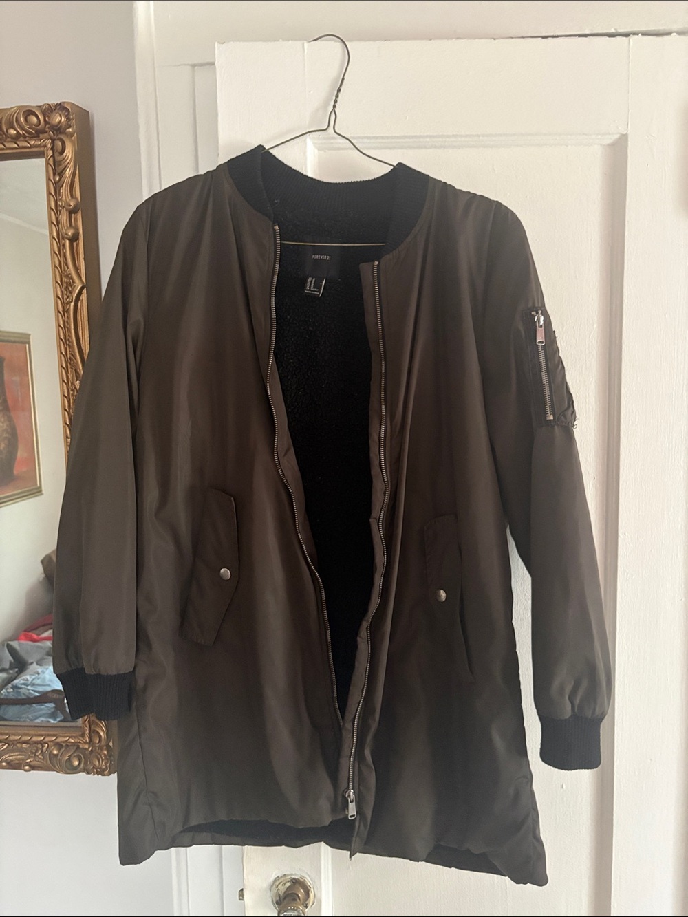 Forever 21 Olive Green Women's Bomber Jacket